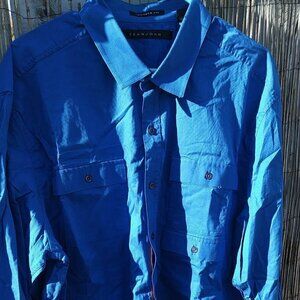 Sean John Men's Cobalt Blue Button Down - 3XL - Tailored Fit - Extra Pockets